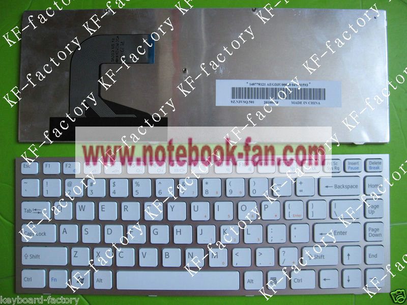 NEW SONY VPC-S VPCS VPCS111FM WHITE Keyboard With Frame 14877812